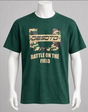 Desoto Battle On The Field Jerzees Camo Graphic Shirt XL Pre Owned